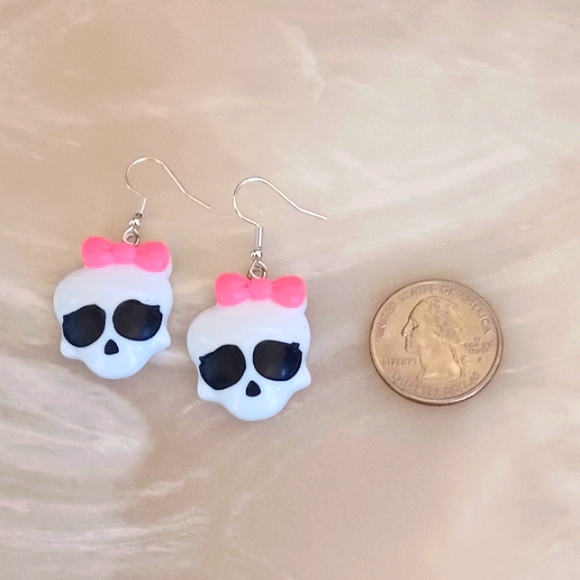 Cute Sugar Skull Handmade Earrings - Picture 3 of 3
